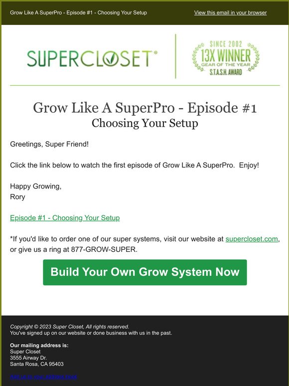Grow Like A SuperPro Episode #1 - Choosing Your Setup