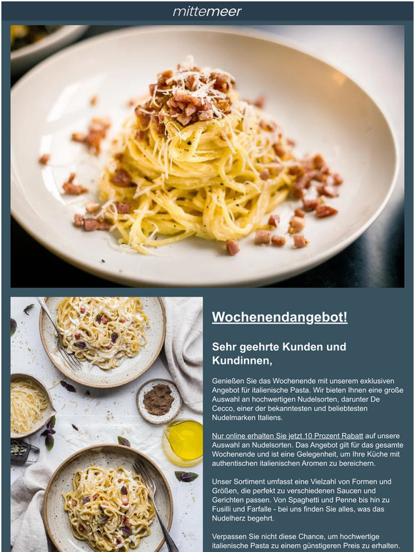 Unser Angebot zum Wochenende bei Mitte Meer Online!