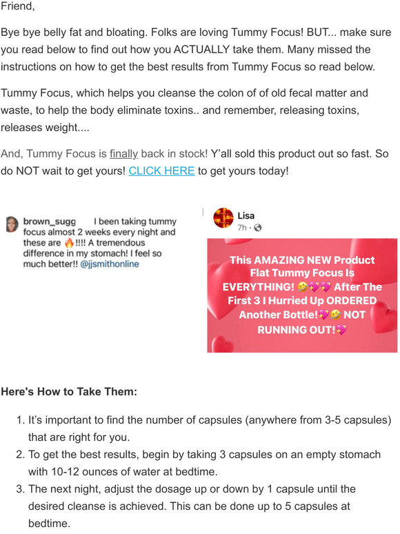 JJ Smith Tummy Focus is back in stock! (a flat tummy solution) Milled