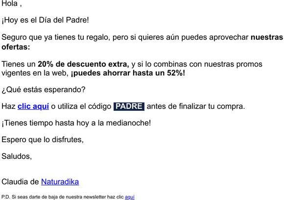 Re: Tu descuento está a punto de finalizar ⏰
