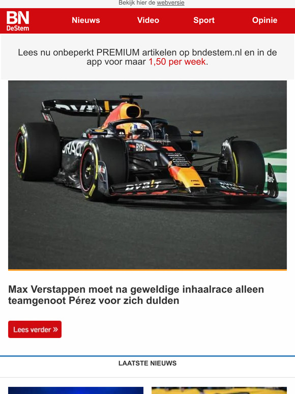 Verstappen moet na geweldige inhaalrace alleen teamgenoot voor zich dulden