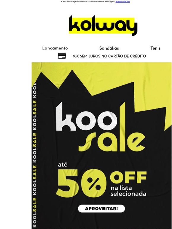 Domingou com até 50% off! 🔥