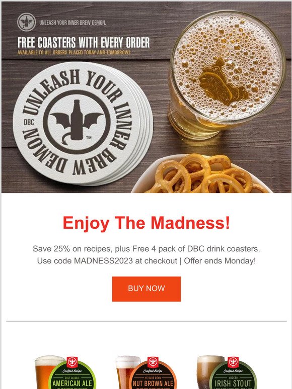IT'S MADNESS | Save 25% on Recipes, Plus Free Drink Coasters!