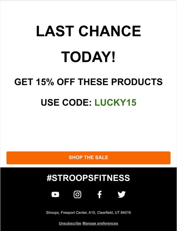 ☘️ HEY! LAST CHANCE FOR 15% OFF USING CODE LUCKY15!