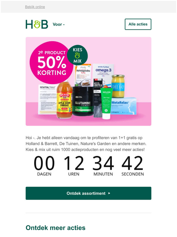 ⏰ Laatste dag: 2e product 50% korting!