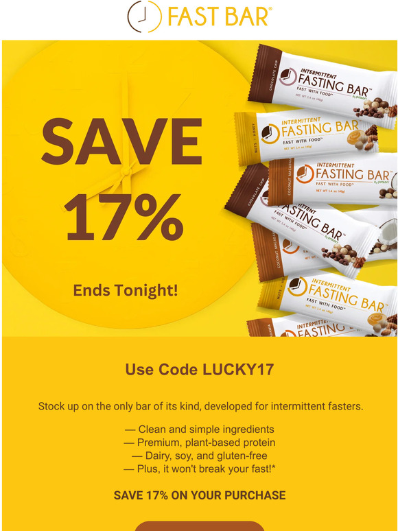 Ends Tonight: Save 17% on all bars