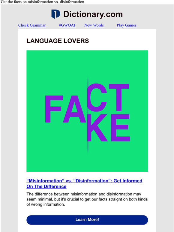 “Misinformation” Vs. “Disinformation” Do You Know The Difference? Milled