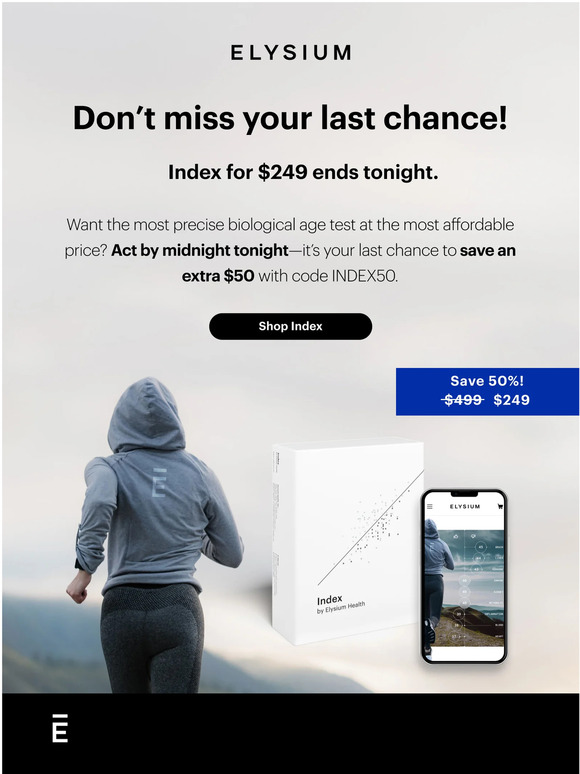 Final hours ⏱ Our Index promotion ends tonight!