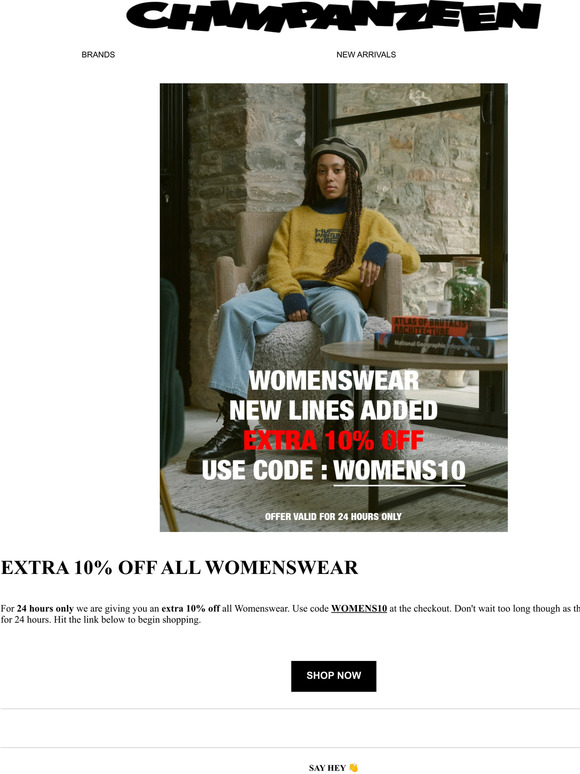 🤩 Extra 10% Off all Womenswear