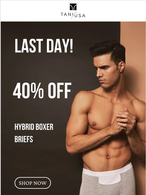 Last Chance: Get 40% off Boxer Briefs!