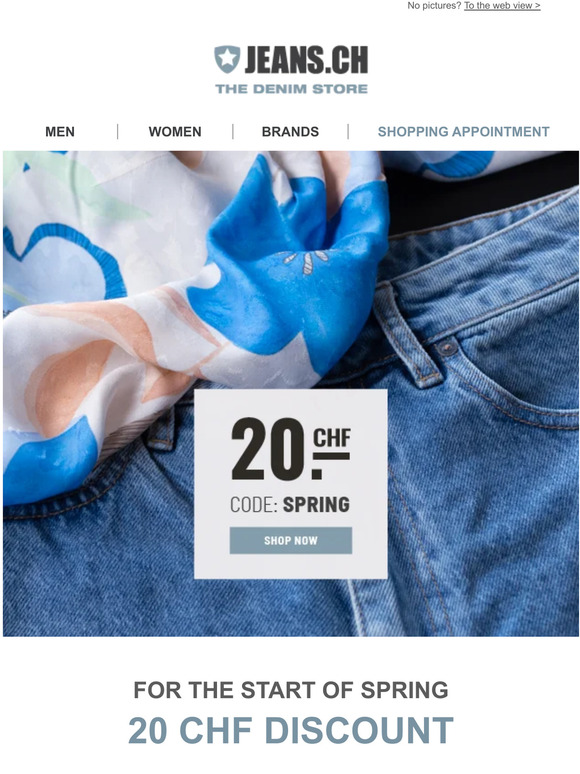 🌷 CHF 20 discount to start spring 🌷 – JEANS.CH – free shipping