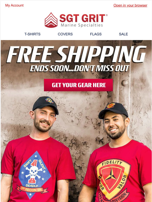 Sgt. Grit Marine Specialties Don't miss FREE SHIPPING! Milled