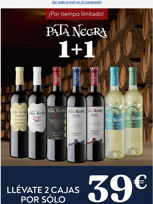 🍷Pata Negra - Estuche de 3 Botellas de Vino x 750 ml - Rioja