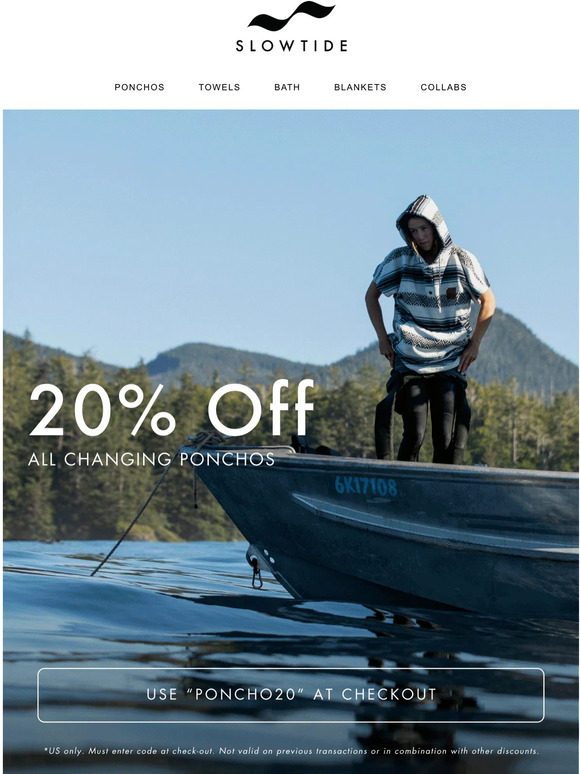 20% Off ALL Changing Ponchos