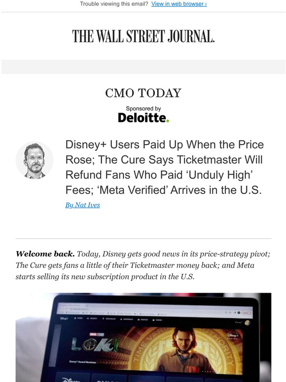 The Wall Street Journal CMO Today Disney+ Users Paid Up When the