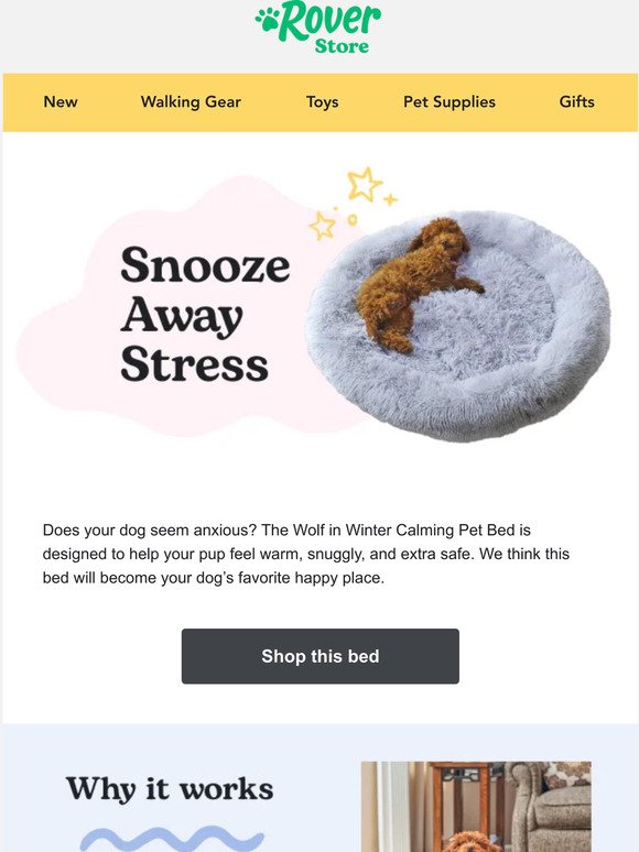 We think your dog will love this self-warming, calming bed