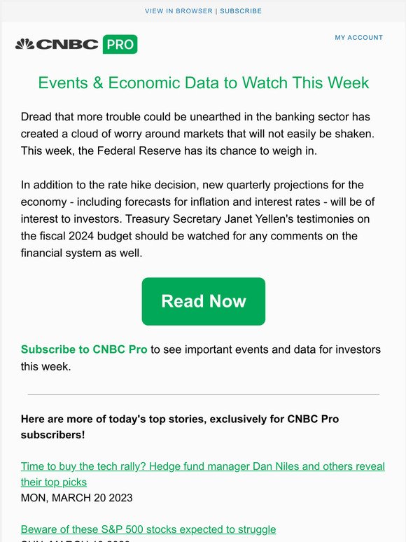 Events and economic data to watch this week