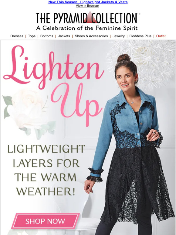 Spring Jackets & More ~ Amazing Styles ~ Shop Pyramid Collection Now
