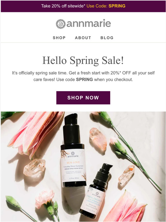 Celebrate spring with 20% OFF sitewide!