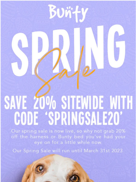 Bunty Pet Products Our Spring Sale is now live. 🐶💙 Milled