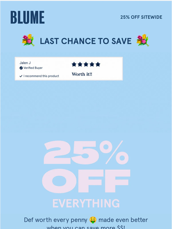 25% off sitewide 🌷 LAST CALL