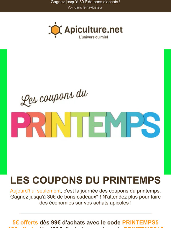 Profitez vite de notre offre du printemps 🐝
