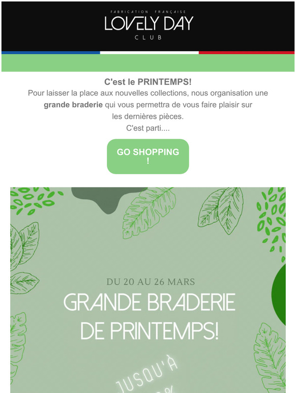 Grande braderie de Printemps!