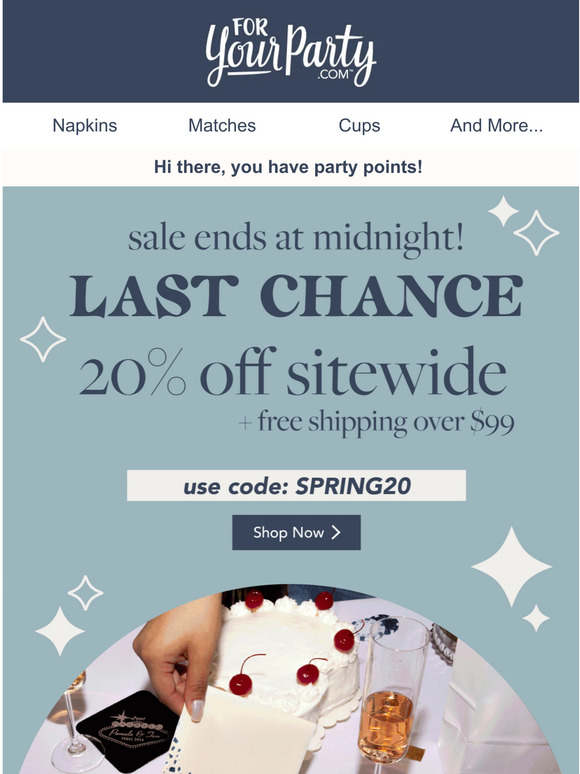 SALE ENDS AT MIDNIGHT
