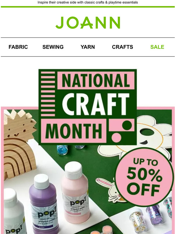JoAnn Fabric and Craft Store Kid's crafts we LOVE! Celebrate National