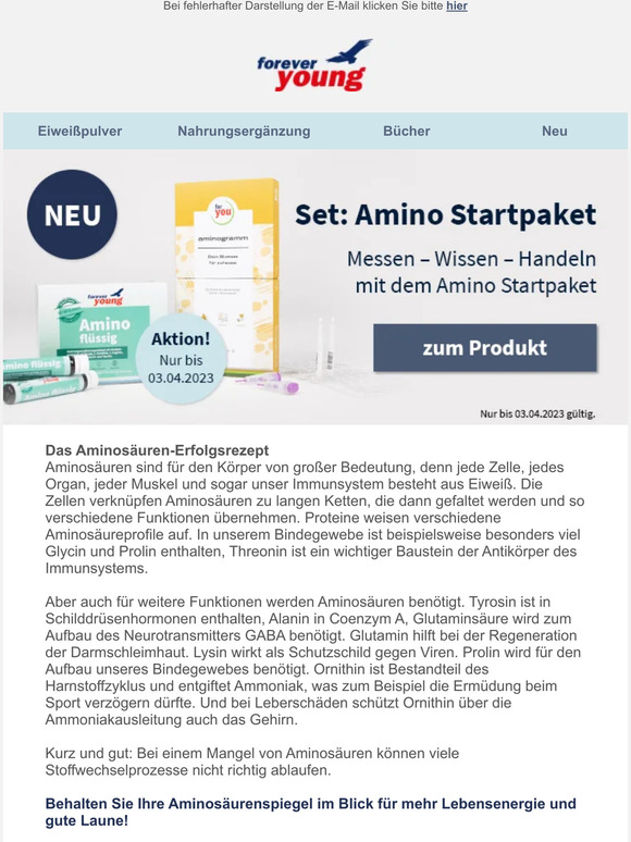 Amino-Set - 100€ sparen! Jetzt zugreifen, Herr —