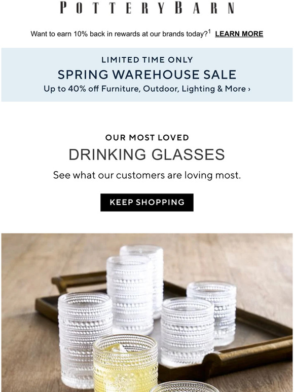Our top drinking glasses (Plus, up to 40% off for a limited time only.)