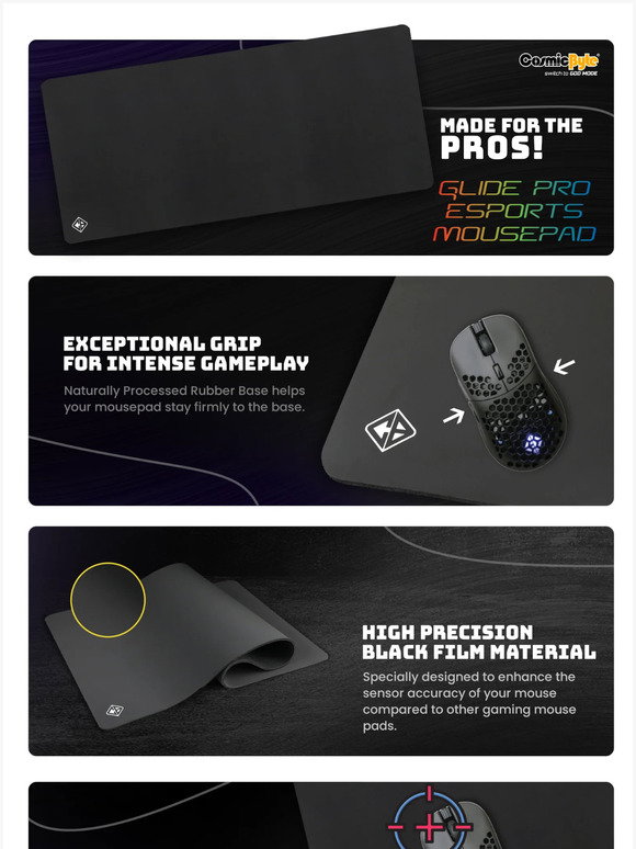 Cosmic Byte: Equip Pro-Level Performance With the Glide Pro Mousepad ...