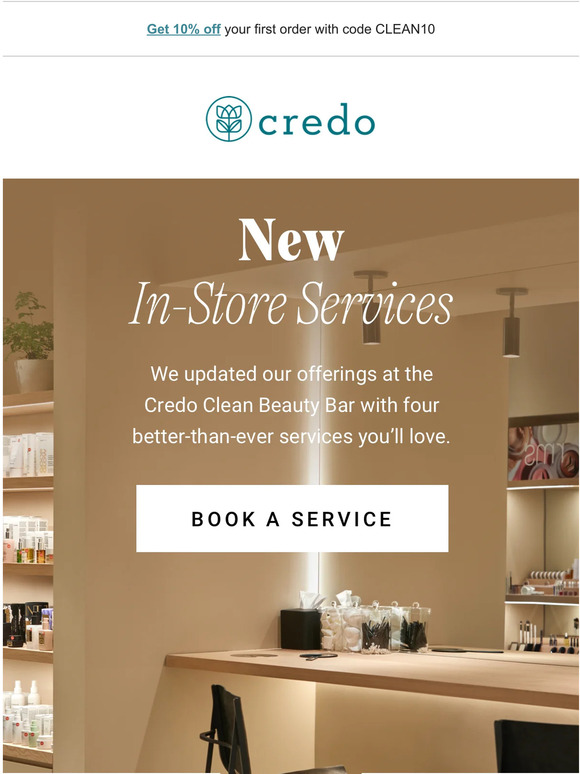 Credo Beauty Credo beauty services just got even better Milled