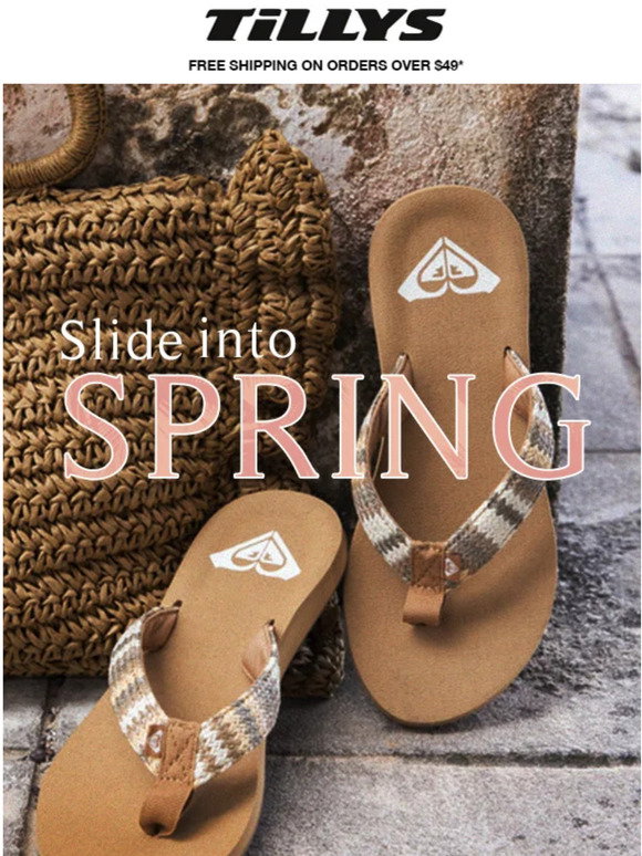 Tilly's: New Sandals 🠮 Slide Into Spring | Milled