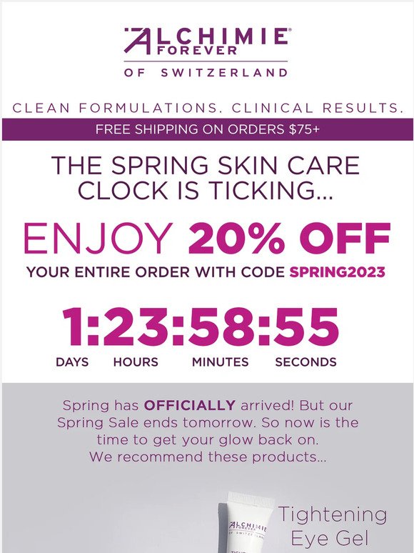 For you, Welcome Spring with 20% off! 🌼