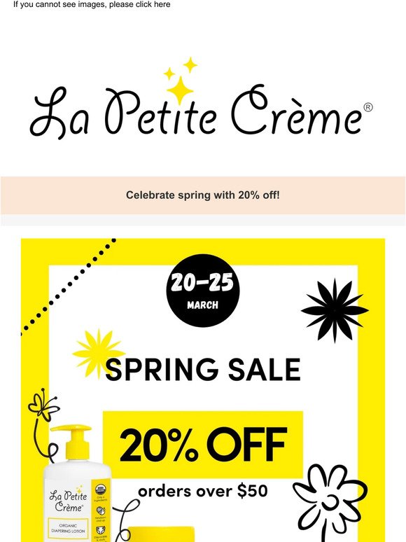 💐🍃La Petite Creme spring sale is on | 20% OFF 🌼🌱