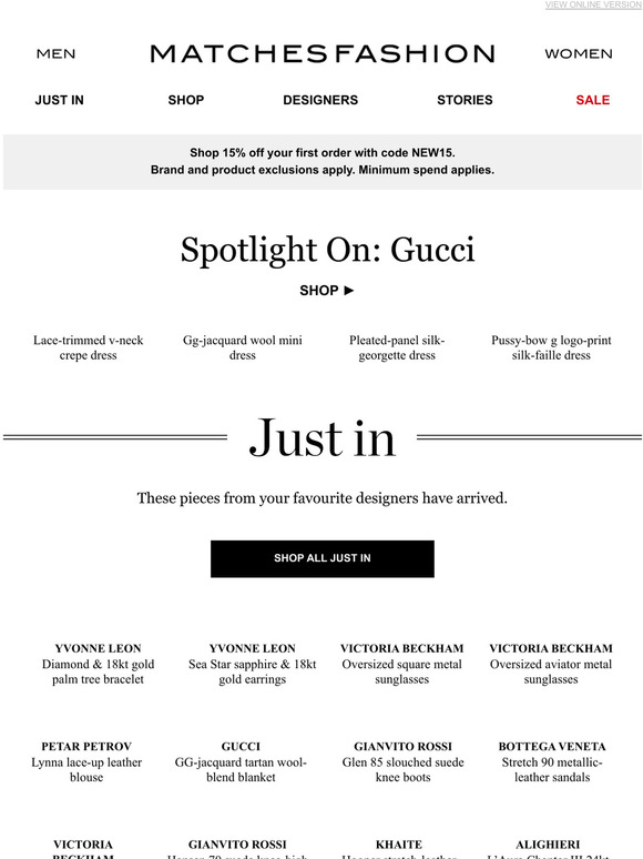 Matches Fashion What’s new from Yvonne Leon and Victoria Beckham Milled