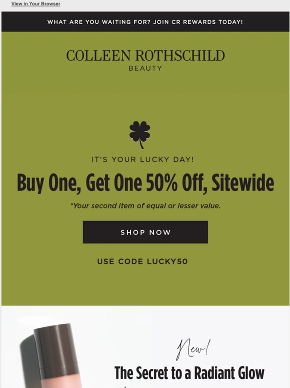 Colleen Rothschild Beauty It's your LUCKY DAY! 💚 Milled