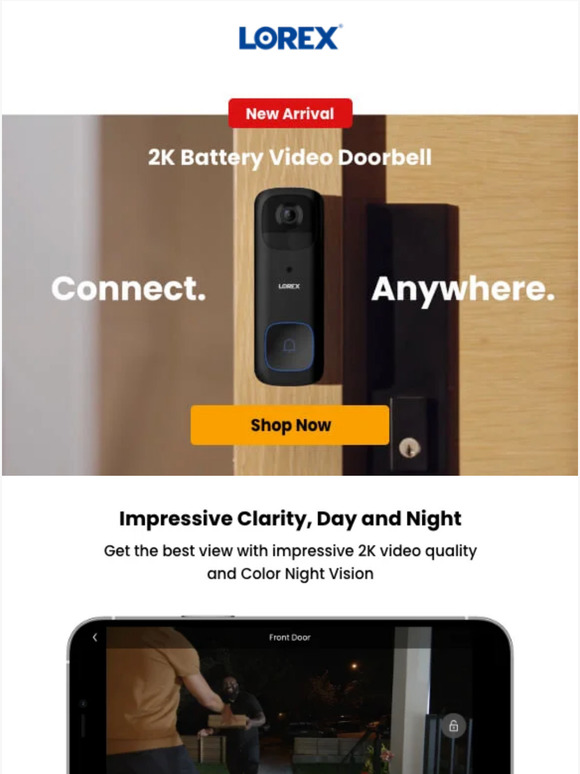 Pre-Sale: NEW 2K Battery Video Doorbell