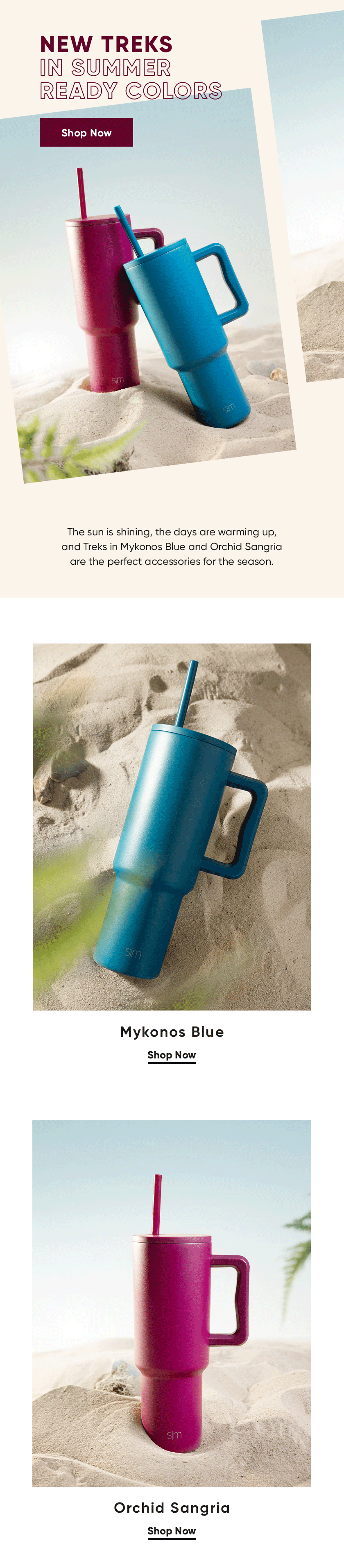 Simple Modern NEW colors for the 40oz Trek with handle!! Milled