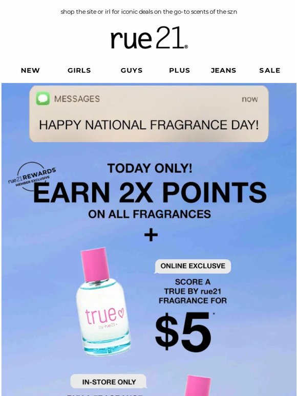 get 2X points: it's NATIONAL fragrance day