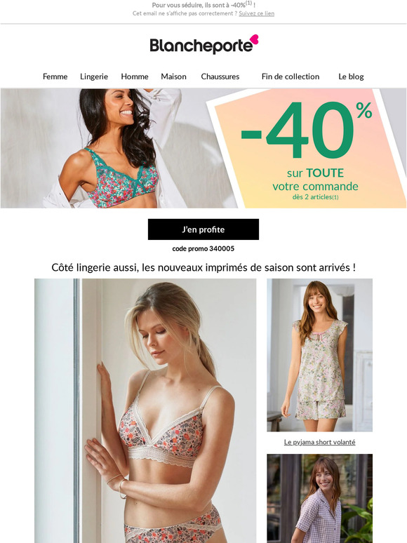 Laissez-vous charmer par nos imprimés lingerie