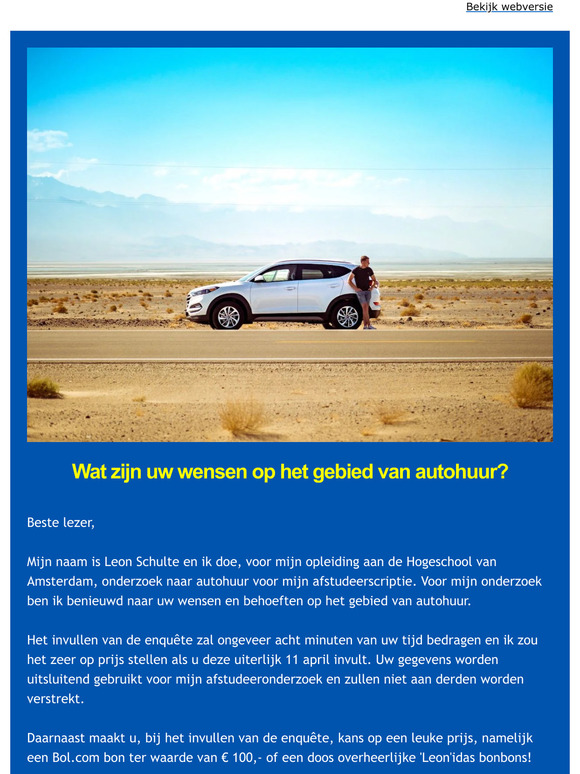 Enquête autohuur