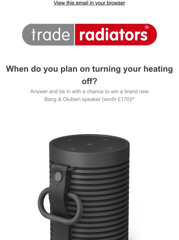 Heating Date? 📅  Enter to Win a B&O Speaker!