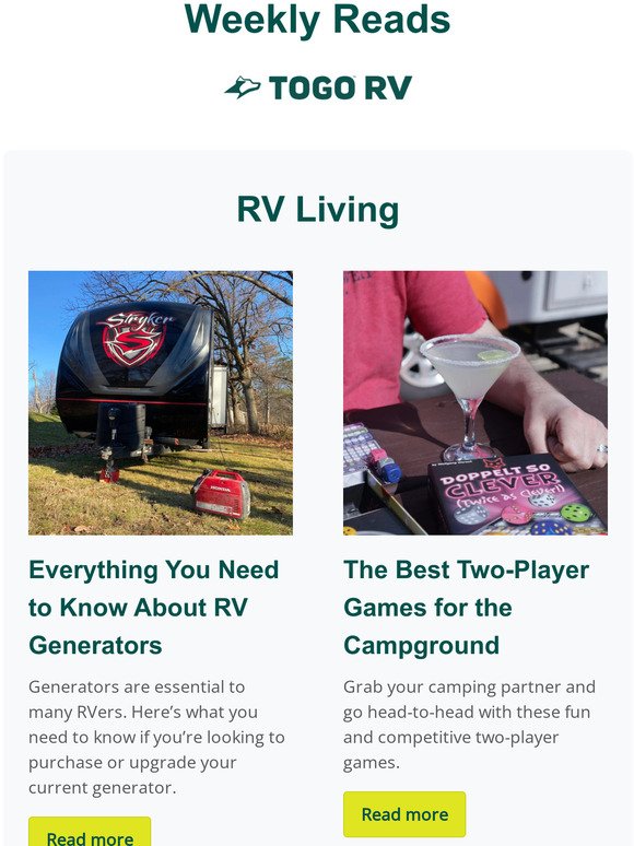 The Best Two-Player Games for the Campground - Togo RV