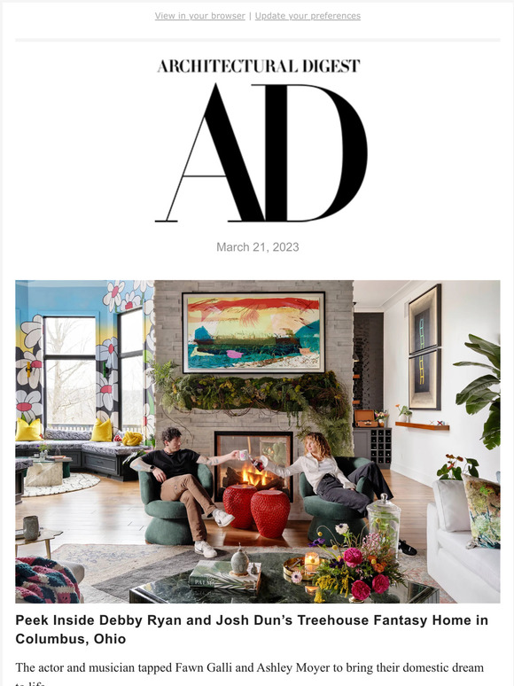 Architectural Digest OPEN DOOR ALERT Inside Debby Ryan and Josh Dun’s