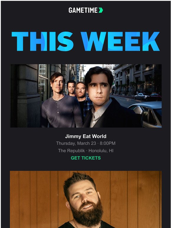 This Week: Jimmy Eat World, Jordan Davis & more!