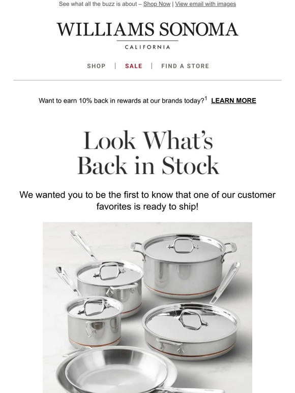 Now back in stock: All-Clad Copper Core 10-Piece Cookware Set