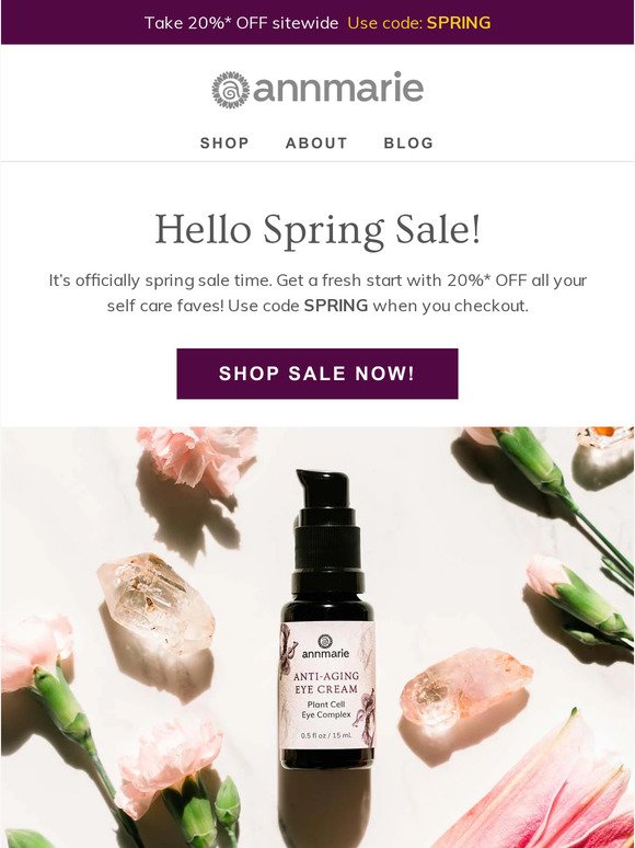Fresh finds for spring—20% off sitewide
