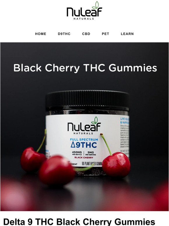 NuLeaf Naturals Delta 9 THC Gummies Black Cherry & Black Raspberry